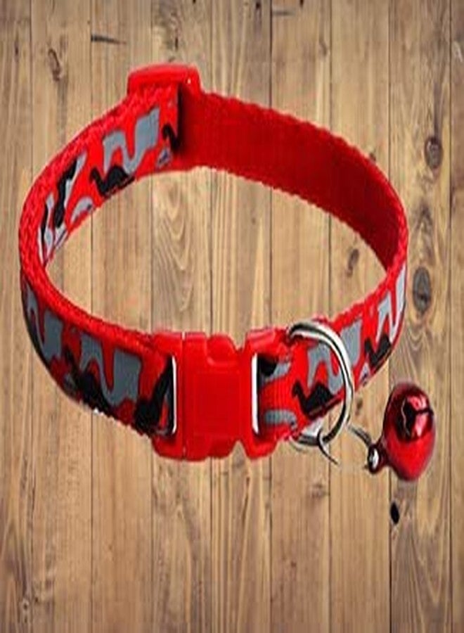 Pups&Pets Breakaway Bowtie Cat Collar -Cat Collar with Bell Kitten Collars with Bell Charm, Solid Cat Collar (1Pcs Red Color) - Image 4